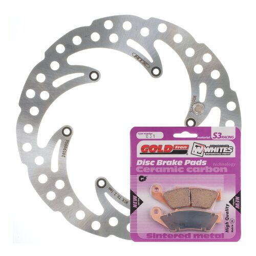 Brake Disc & Pad Front Kit Wave for KTM 300 EXC 1998-1999 2000 2001 2002 2003