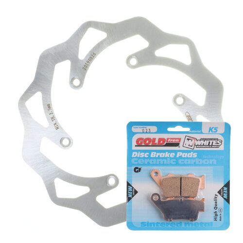 Brake Disc & Pad Rear Kit Wave for KTM 300 EXC 1998-1999 2000 2001 2002 2003