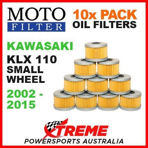 10 PACK MX MOTO FILTER OIL FILTERS KAWASAKI KLX 110 KLX110 SMALL WHEEL 2002-2015