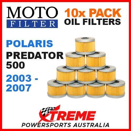 10 PACK MX MOTO FILTER OIL FILTERS POLARIS PREDATOR 500 ATV 2003-2007 OFF ROAD