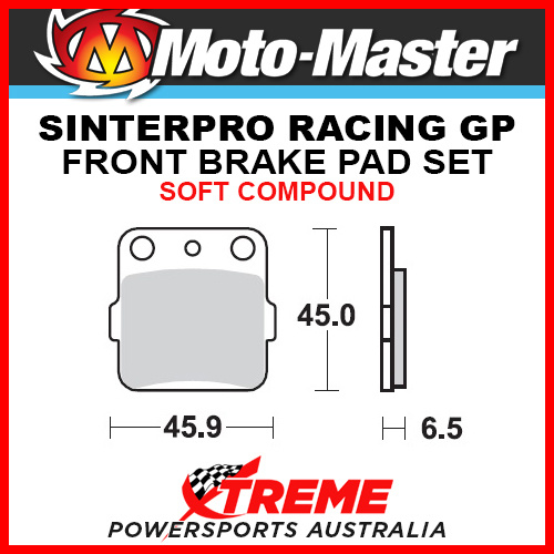 Moto-Master For Suzuki DR200SE Trojan 96-17 Racing GP Sintered Soft Front Brake Pads 091012