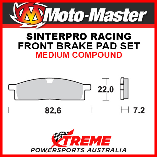 Moto-Master Yamaha TT-R125L Big Wheel 2000-2017 Racing Sintered Medium Front Brake Pad 091211