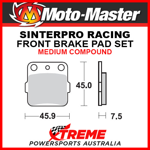 Moto-Master Honda ATC200X 86-87 Racing Sintered Medium Rear Brake Pads 091411