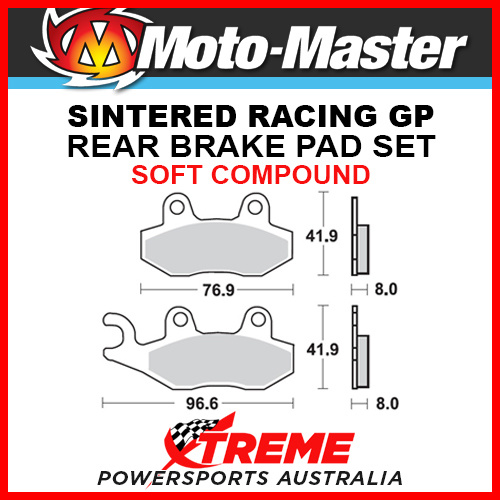 Moto-Master Yamaha YXM700 Viking 14 Racing GP Sintered Soft Right Rear Brake Pad 091912