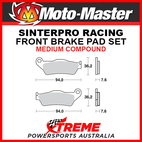 Moto-Master Husqvarna TE125 2014-2017 Racing Sintered Medium Front Brake Pads