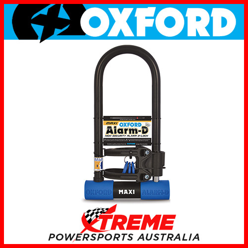 Oxford Security 14mm Shackle Max D-lock with Integral Alarm MX Bike