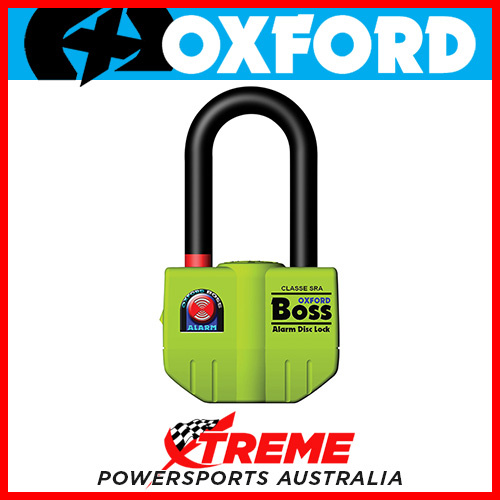 Oxford Security 16mm Shackle Yellow Boss Ultra Strong Alarm Lock MX Motorcycle