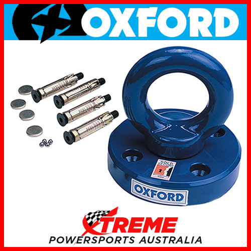 Oxford Security Blue RotaForce Bolt-down Rotating Ground Anchor MX Motorcycle