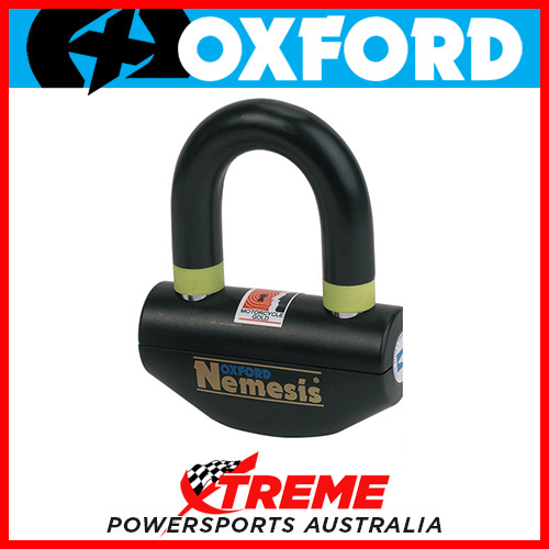 Oxford Security 16mm Shackle Black Nemesis Ultra Strong Disc Lock MX Motorcycle