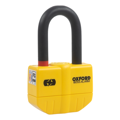 Oxford Boss Alarm Disc Lock 14mm Pin Yellow