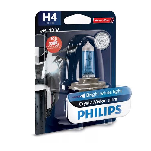 Philips Crystal Vision 12V 60/55W Bulb for Aprilia 650 MOTO 6 5 2000