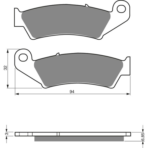 GF041-K5 BRAKE PADS GOLDFREN G42 SBS694 FDB495 FA125 CRF/KXF/YZF