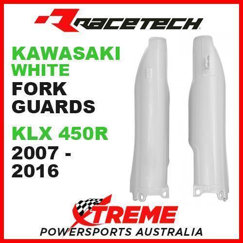 Rtech Kawasaki KLX450R KLX 450R 2007-2016 White Fork Guards Protectors