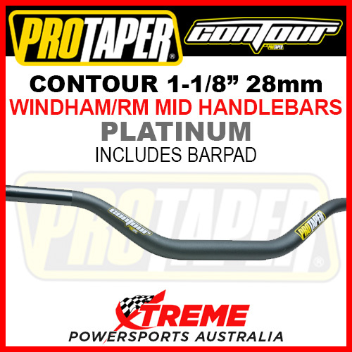 ProTaper 027954 Contour Handlebar Oversize 1-1/8" Fat Bars Windham/RM Mid Bend Platinum