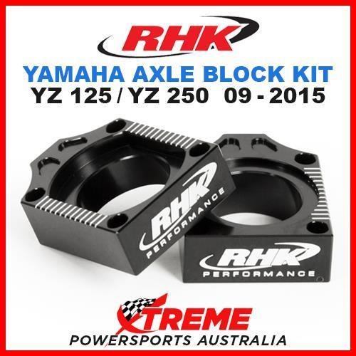 RHK 22mm Alloy Black Axle Block for Yamaha YZ125 YZ250 2-Stroke 2009-2015, AB02