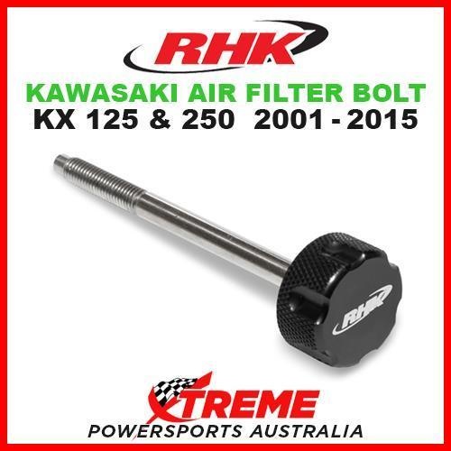 RHK MX BLACK AIR FILTER BOLT MOTO KAWASAKI KX125 KX250 KX 125 250 2001-2015 DIRT