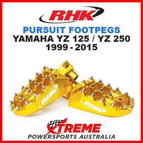 RHK MX GOLD ALLOY PURSUIT FOOTPEGS YAMAHA YZ125 YZ250 YZ 125 250 1999-2015 MOTO