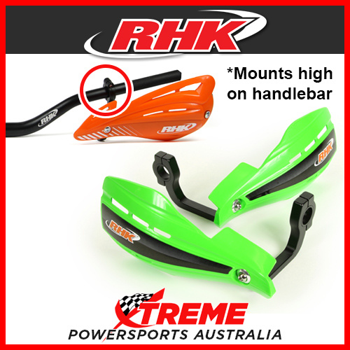 RHK XS Green Universal Handguards Hand Guard Set, High Mount 7/8" Handlebar