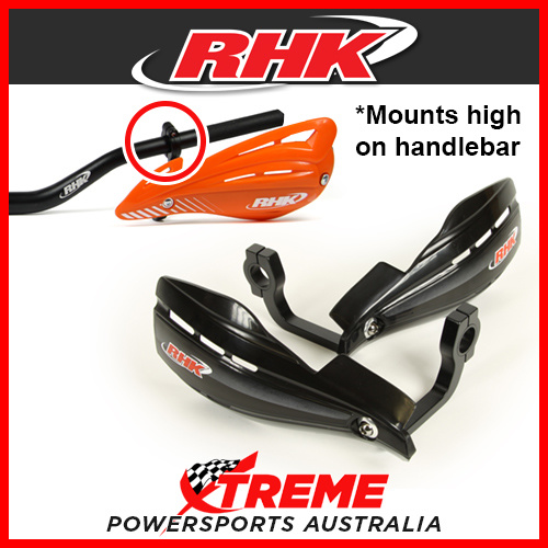 RHK XS Black Universal Handguards Hand Guard Set, High Mount 7/8" Handlebar