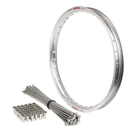 Excel Front Silver Rim & Spoke Set for Husqvarna TC 300 2025-2025