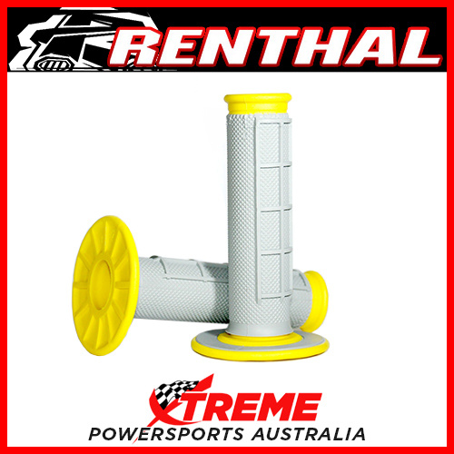 Renthal Mx Grips Yellow Grey Dual Compound Diamond/Waffle Dirt Bike Motorcycle