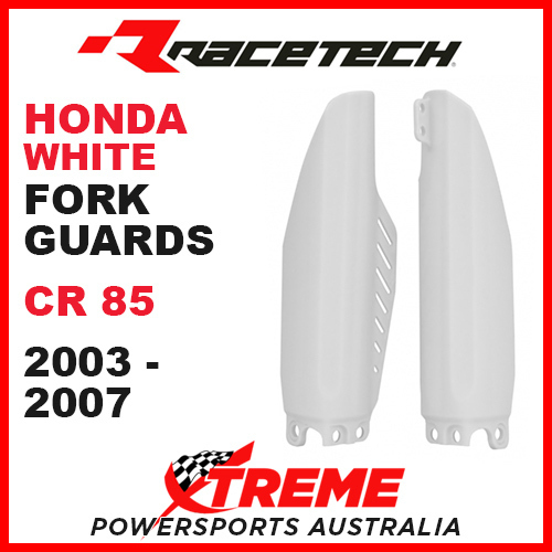 Rtech Honda CR85 CR 85R 2003-2007 White Fork Guards Protectors