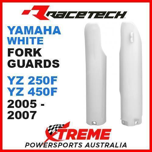 Rtech Yamaha YZ250F YZ450F YZF 2005-2007 White Fork Guards Protectors