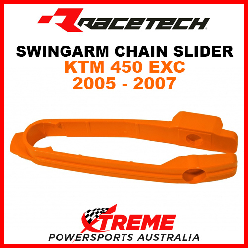 Rtech KTM 450EXC 450 EXC 2005-2007 Orange Swingarm Chain Slider