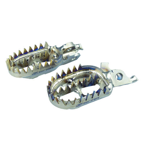 Scar Titanium Gripper Footpegs for Honda CR125R 2002-2007