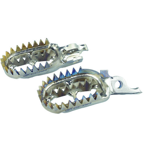 Scar Titanium Gripper Footpegs for Kawasaki KX250F 2006-2018