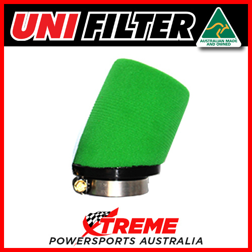 70mm Uni Pod Filter Green Angled Foam MX Motorcycle Pit Bike Go-Kart 70x150x92