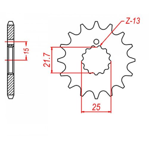 MTX 13 Tooth Front Sprocket for Kawasaki GPZ750 Unitrack 1983-1984