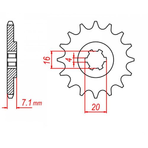 MTX 10 Tooth Front Sprocket for Suzuki TF185 1981-1995