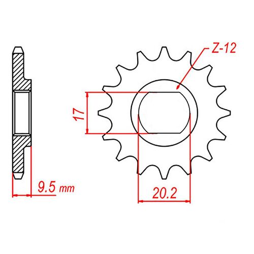 MTX 12 Tooth Front Sprocket for KTM 50 Mini Adventure 1998-1999