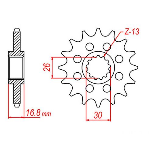 MTX 15 Tooth Front Sprocket for Honda CBR1000RR Fireblade 2004-2013