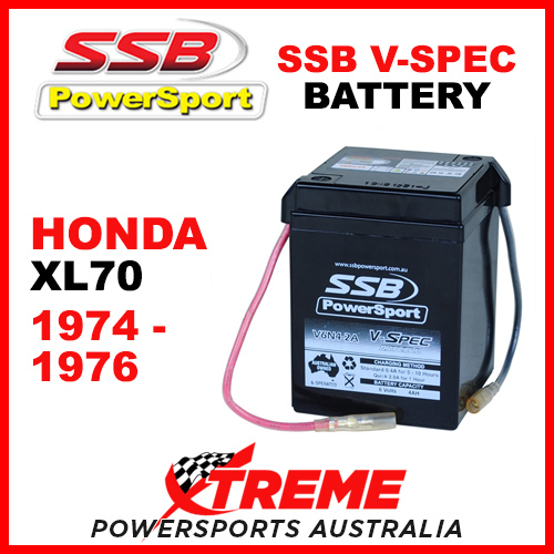 SSB Honda XL70 XL 70 1974-1976 6V V-SPEC Dry Cell High Performance AGM Battery