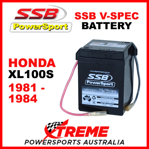 SSB Honda XL100S XL 100S 1981-84 6V V-SPEC Dry Cell High Performance AGM Battery