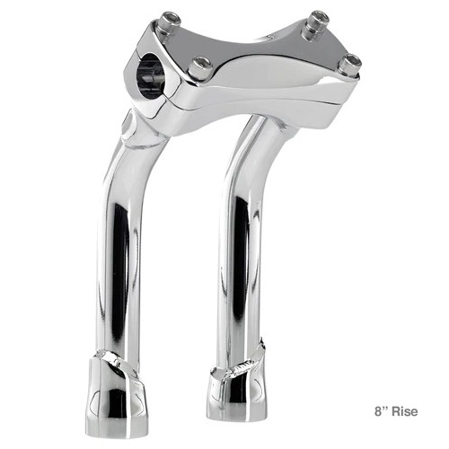 Biltwell Murdock 8" Chrome Pullback Bar Riser