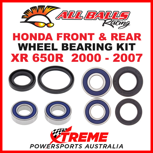 HONDA XR650R 2000-2007 25-1076 + 25-1113 FRONT & REAR WHEEL BEARING KIT OFF ROAD