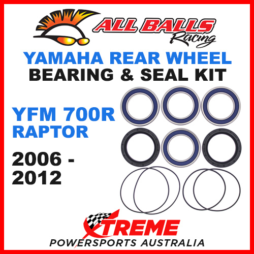 ALL BALLS 25-1526 REAR WHEEL BEARING KIT YAMAHA YFM700R RAPTOR 2006-2012 ATV