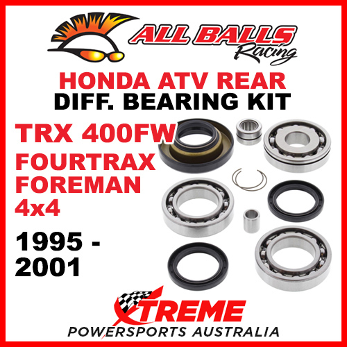 25-2013 HONDA TRX400FW FOURTRAX FOREMAN 4X4 95-01 REAR DIFFERENTIAL BEARING KIT