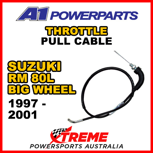 A1 Powerparts For Suzuki RM80L Big Wheel 1997-2001 Throttle Pull Cable 52-115-10