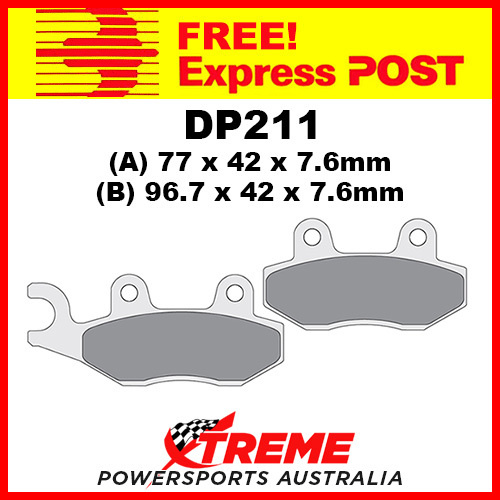 for Suzuki AN 250 Skywave/Type S 07-08 DP Brakes Front Left Sintered Metal Brake Pad