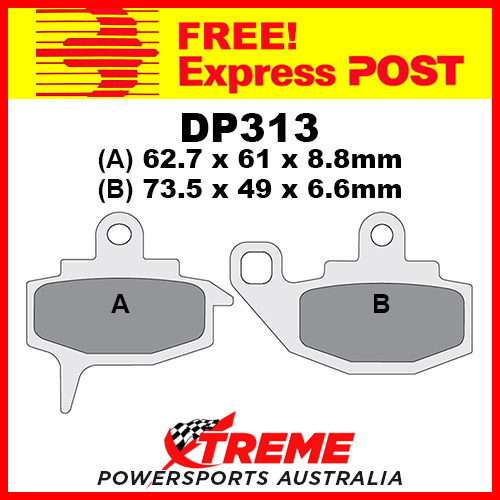 Kawasaki KX 250 E1/F1 87-88 DP Brakes Sintered Metal Front Brake Pad