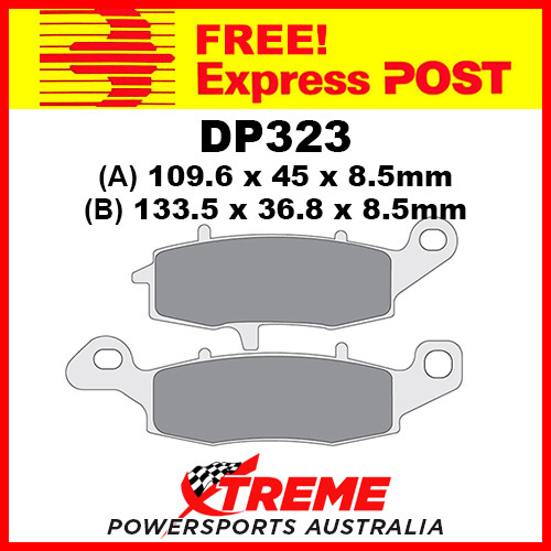 Kawasaki ZR 250 B6 2002 DP Brakes Front Sintered Metal Brake Pad