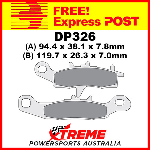 DP Brakes Kawasaki KL250 Stockman 2000-2017 Sintered Metal Front Brake Pad