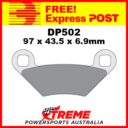 Polaris 400 Sportsman HO 4x4 11-14 DP Brakes Sintered Metal Rear Brake Pad