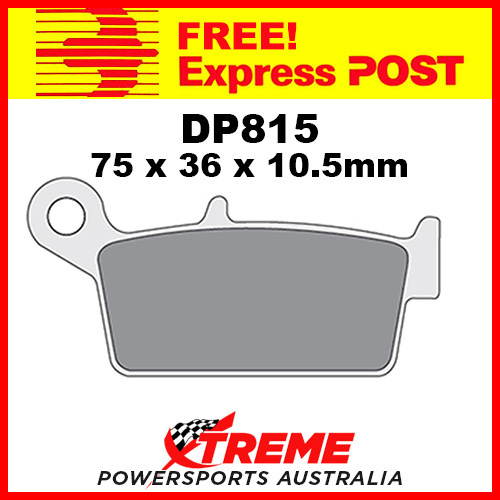 DP Brakes for Suzuki RM 125 XCK8 2009 Sintered Metal Rear Brake Pad