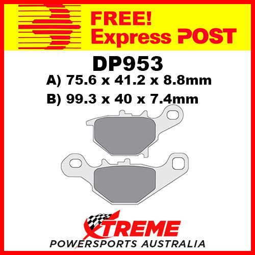 for Suzuki RM85 Small 17" wheel 05-15 DP Brakes Sintered Metal Rear Brake Pad