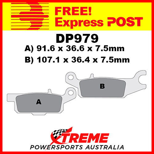 Yamaha YFM 700 Grizzly EPS 07-14 DP Brakes Sintered Metal Brake Pad